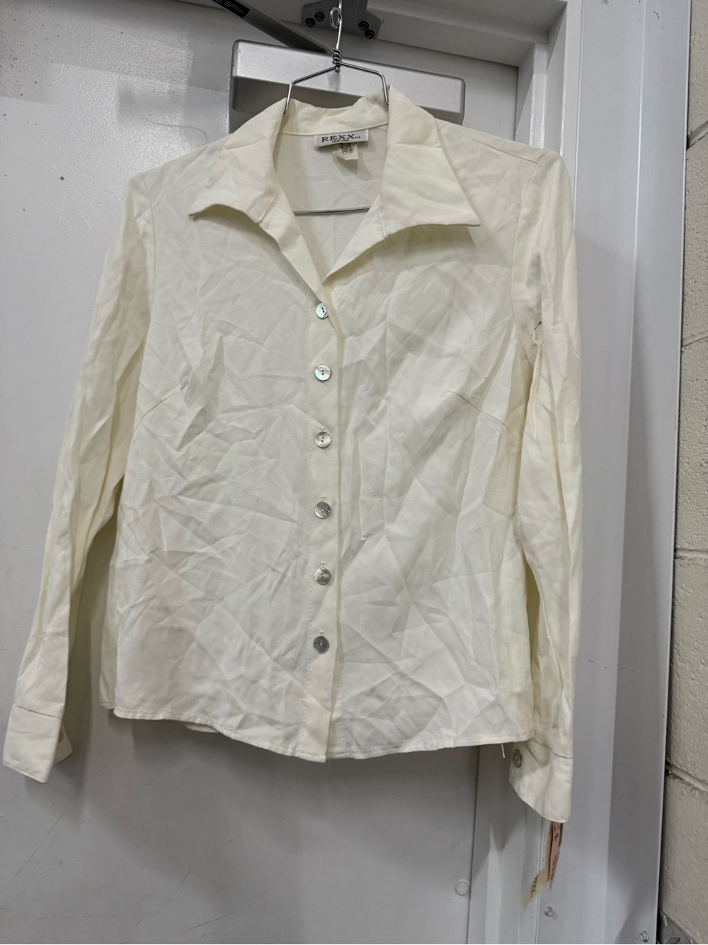 Rexx Cream Button-Front Women's Blouse